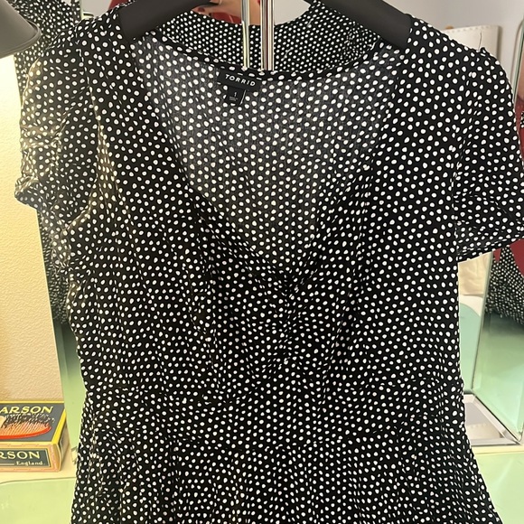 Torrid - Polka Dot Challis Skater Dress - Picture 3 of 6